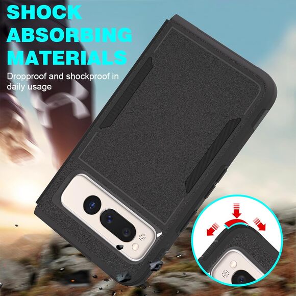 Black Google Pixel Z Fold Case 5G Shockproof Heavy Duty Case - Picture 6 of 8